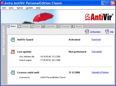 Avira AntiVir PersonalEdition